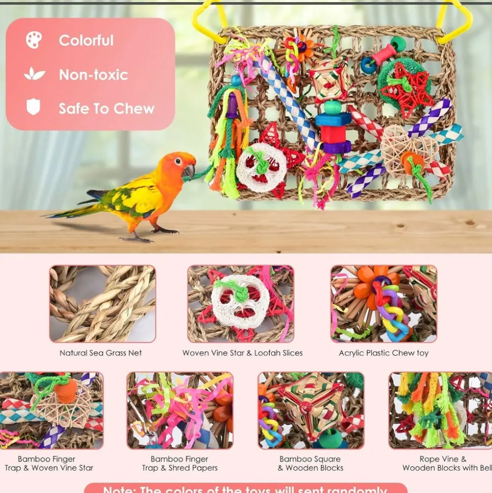 DTOPBUYAGE - Jeux pour oiseaux - matériel de forage, chewing, escalade