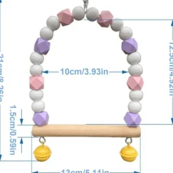 DTOPBUYAGE - Jouet balançoire perroquet clochette exercice durabl