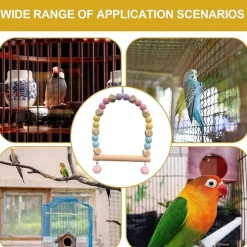DTOPBUYAGE - Jouet balançoire perroquet clochette exercice durabl