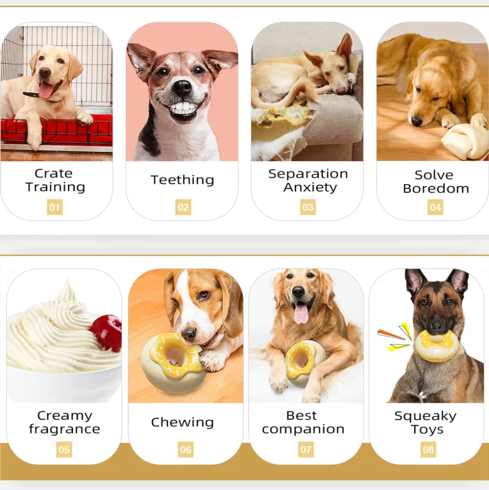 DTOPBUYAGE - Jouets pour chien - indestructibles, résistants et interactifs