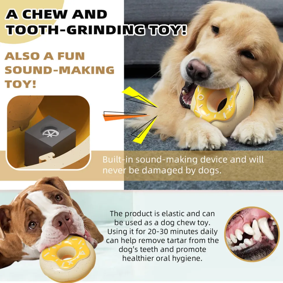 DTOPBUYAGE - Jouets pour chien - indestructibles, résistants et interactifs