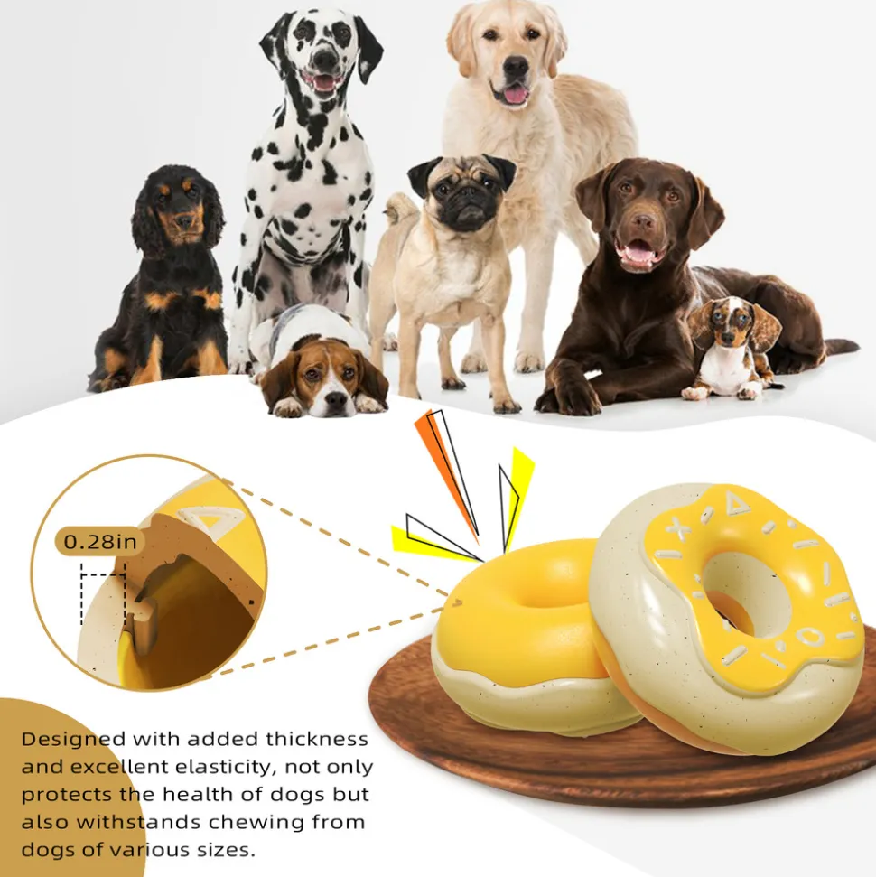 DTOPBUYAGE - Jouets pour chien - indestructibles, résistants et interactifs