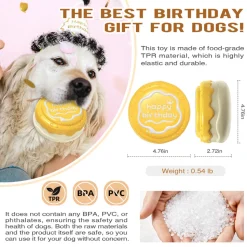 DTOPBUYAGE - Jouets pour mâcher pour chien gâteau d'anniversaire