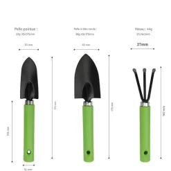 DTOPBUYAGE - Kit de 3 outils de jardinage portatifs dtopbuyage