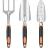DTOPBUYAGE - Kit d'outils de jardinage 3 - pièces orange dtopbuyage