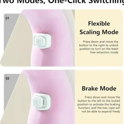 DTOPBUYAGE - Laisse enrouleur 3m rétractable led pour chiens jusqu'à 30 kg