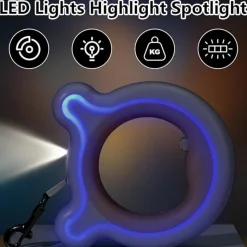 DTOPBUYAGE - Laisse enrouleur 3m rétractable led pour chiens jusqu'à 30 kg