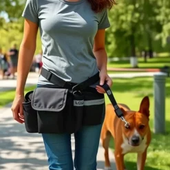 DTOPBUYAGE - Laisse et sac mains libres dtopbuyage pour chien