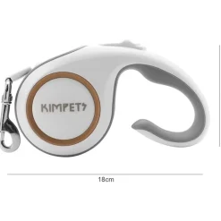 DTOPBUYAGE - Laisse extensible verrouillée 5m blanc chien