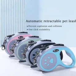 DTOPBUYAGE - Laisse rétractable 5 m pour chiens petit moyen taille rose