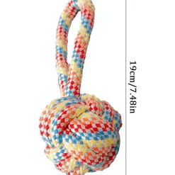 DTOPBUYAGE - Lot 3 jouets corde durables pour chiens orange