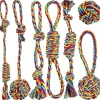 DTOPBUYAGE - Lot 7 jouets en corde pour chiens petite moyenne taille