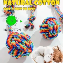 DTOPBUYAGE - Lot 7 jouets en corde pour chiens petite moyenne taille