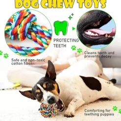 DTOPBUYAGE - Lot 7 jouets en corde pour chiens petite moyenne taille