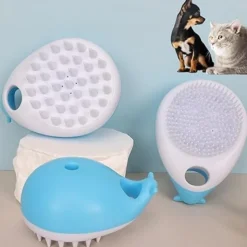 DTOPBUYAGE - Lot de 2 brosse de bain pour chien et chat en forme de baleine dtopbuyage