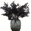 DTOPBUYAGE - Lot de 10 fleurs artificielles de gypsophila noir dtopbuyage