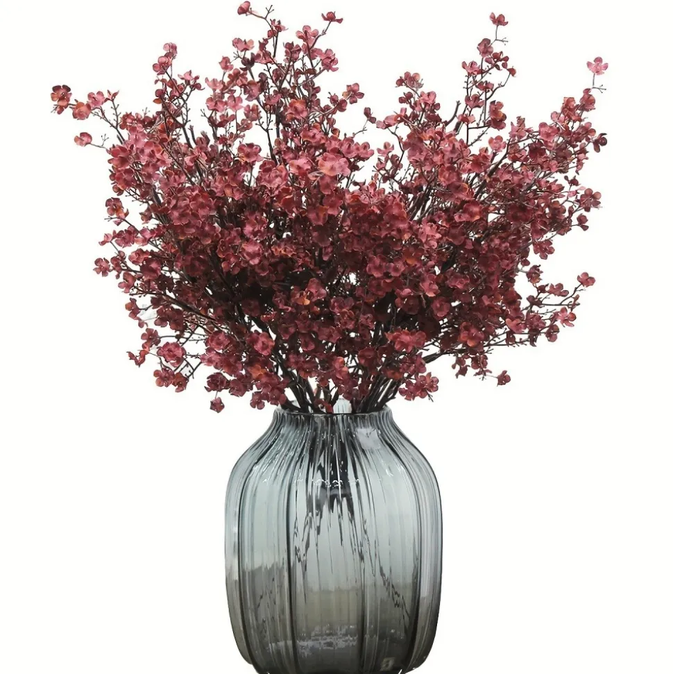 DTOPBUYAGE - Lot de 10 fleurs d'automne artificielles de gypsophila pour diverses décorations dtopbuyage