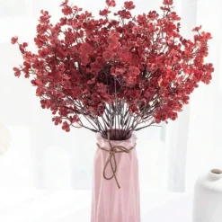 DTOPBUYAGE - Lot de 10 fleurs d'automne artificielles de gypsophila pour diverses décorations dtopbuyage