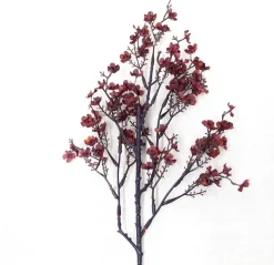 DTOPBUYAGE - Lot de 10 fleurs d'automne artificielles de gypsophila pour diverses décorations bordeaux dtopbuyage