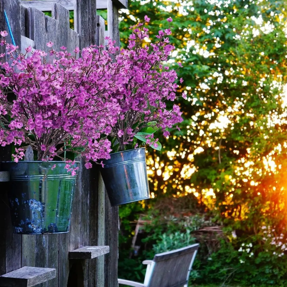 DTOPBUYAGE - Lot de 10 fleurs d'automne artificielles de gypsophila pour diverses décorations violet dtopbuyage