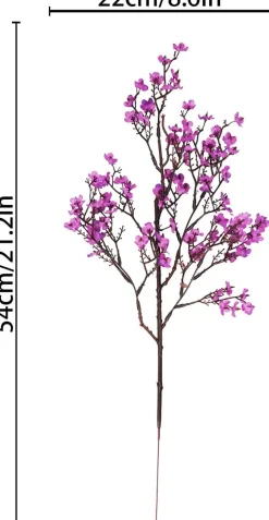 DTOPBUYAGE - Lot de 10 fleurs d'automne artificielles de gypsophila pour diverses décorations violet dtopbuyage