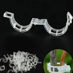 DTOPBUYAGE - Lot de 50 pinces plastiques pour plantes noir dtopbuyage