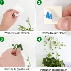 DTOPBUYAGE - Lot de 50 pinces à plantes pour support mural petit dtopbuyage