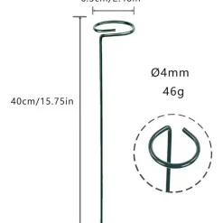DTOPBUYAGE - Lot de 10 tuteurs en métal pour plantes
