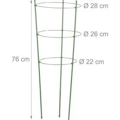 DTOPBUYAGE - Lot de 4 tuteurs pour tomates vert