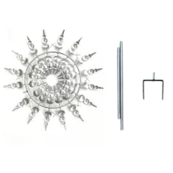 DTOPBUYAGE - Moulinets de décoration pour jardin argent dtopbuyage