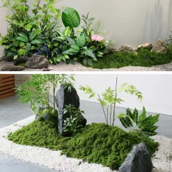 DTOPBUYAGE - Mousse artificielle pour décoration de jardin pack de 2 dtopbuyage