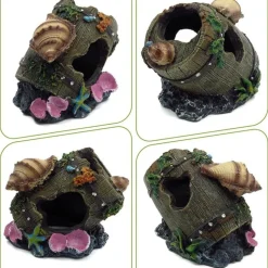 DTOPBUYAGE - Ornement aquarium barrel cave 1 pcs