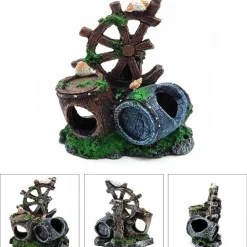 DTOPBUYAGE - Ornement aquarium barrel cave 1 pcs