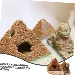 DTOPBUYAGE - Ornement aquarium pyramide en résine