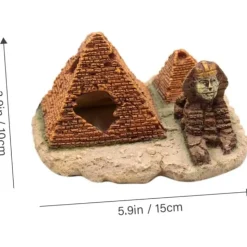 DTOPBUYAGE - Ornement aquarium pyramide en résine
