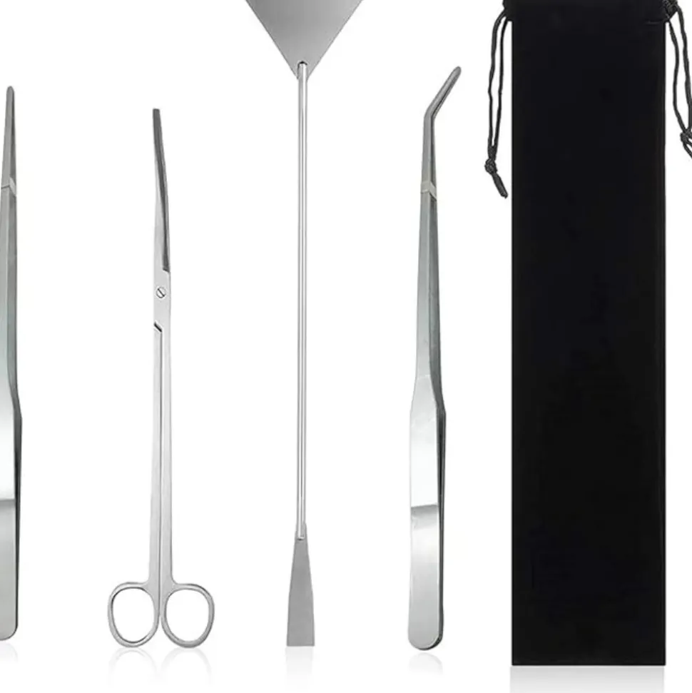 DTOPBUYAGE - Outil 4 pièces acier inoxydable pour aquarium