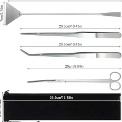 DTOPBUYAGE - Outil 4 pièces acier inoxydable pour aquarium