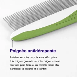 DTOPBUYAGE - Peigne pour chien et chat - dents en acier inoxydable