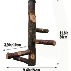 DTOPBUYAGE - Perchoir bois naturel oiseaux