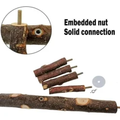 DTOPBUYAGE - Perchoir bois naturel oiseaux