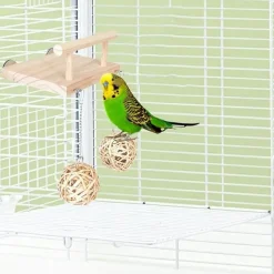 DTOPBUYAGE - Perchoir en bois pour oiseaux