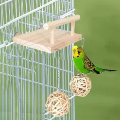 DTOPBUYAGE - Perchoir en bois pour oiseaux