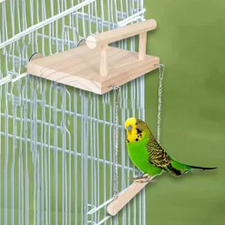 DTOPBUYAGE - Perchoir en bois pour oiseaux