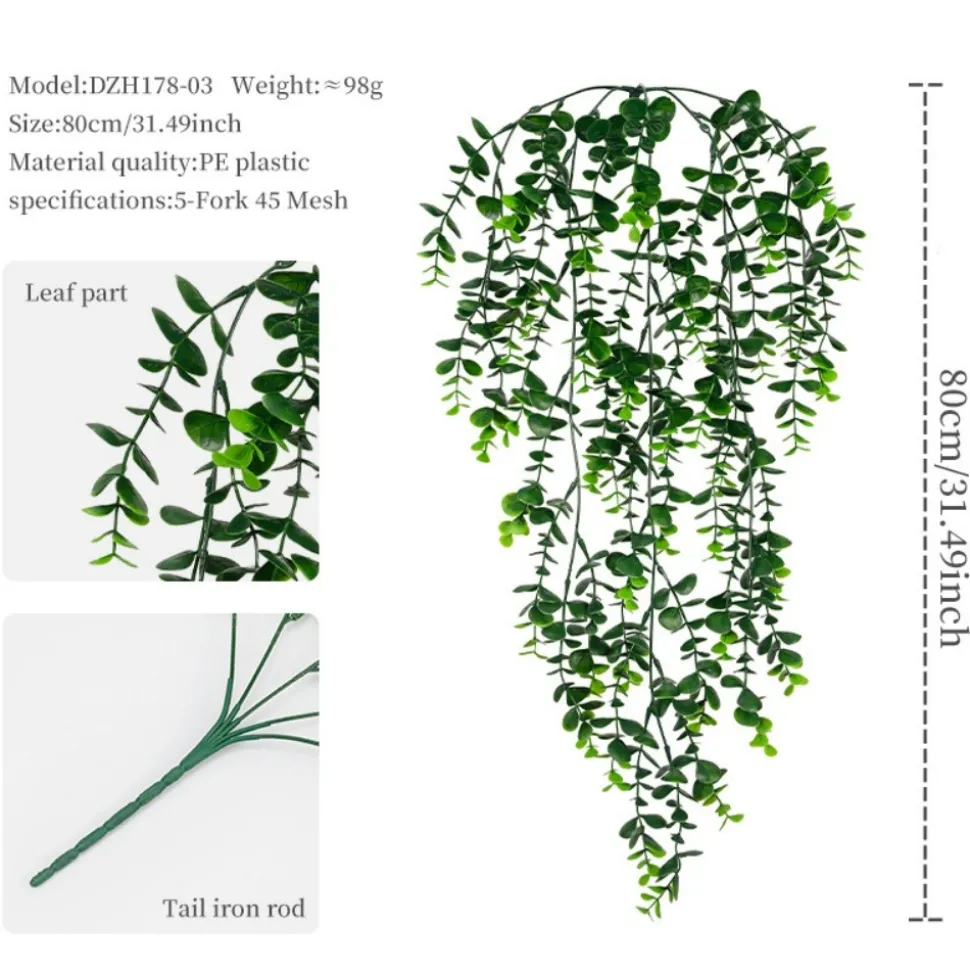 DTOPBUYAGE - Plantes artificielles - tiges de fougères et de feuilles persanes pour mur type c - dtopbuyage