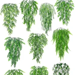 DTOPBUYAGE - Plantes artificielles - tiges de fougères et de feuilles persanes pour mur type c - dtopbuyage