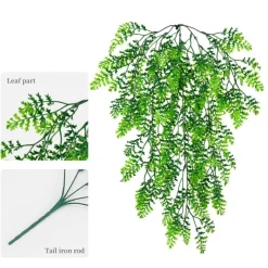 DTOPBUYAGE - Plantes artificielles - tiges de fougères et de feuilles persanes pour mur type e - dtopbuyage