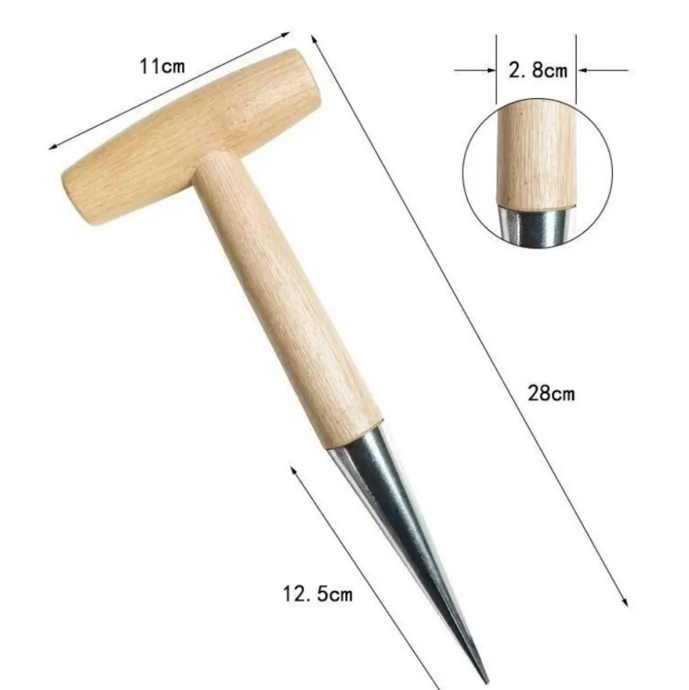 DTOPBUYAGE - Plantoir à bulbes 28 cm bois marron