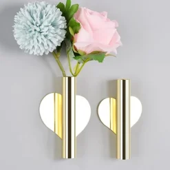 DTOPBUYAGE - Pots de fleurs en or mural x2