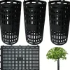 DTOPBUYAGE - Protège-bark pour jeunes plants en plastique 38cm*25cm noir 2 pièces dtopbuyage