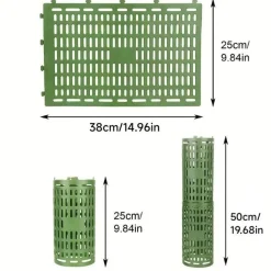 DTOPBUYAGE - Protège-bark pour jeunes plants en plastique 38cm*25cm vert2 pièces dtopbuyage